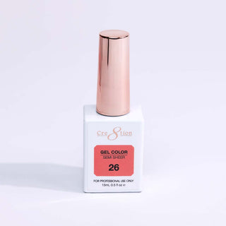 Cre8tion Hema Free Semi - Sheer Collection 0.5oz - Coral Color - C8 Nail SupplyCre8tion