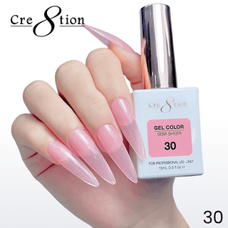 Cre8tion Hema Free Semi - Sheer Collection 0.5oz - Coral Color - C8 Nail SupplyCre8tion