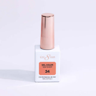 Cre8tion Hema Free Semi - Sheer Collection 0.5oz - Coral Color - C8 Nail SupplyCre8tion