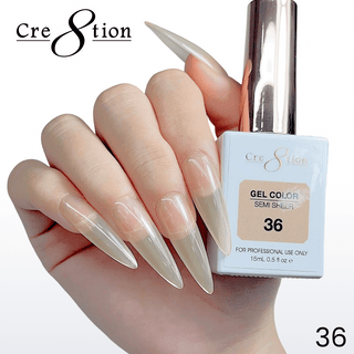 Cre8tion Hema Free Semi - Sheer Collection 0.5oz - Coral Color - C8 Nail SupplyCre8tion