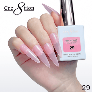 Cre8tion Hema Free Semi - Sheer Collection 0.5oz - Coral Color - C8 Nail SupplyCre8tion