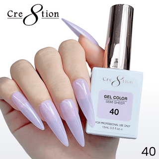 Cre8tion Hema Free Semi - Sheer Collection 0.5oz - Mauve Color - C8 Nail SupplyCre8tion