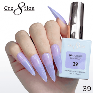 Cre8tion Hema Free Semi - Sheer Collection 0.5oz - Mauve Color - C8 Nail SupplyCre8tion