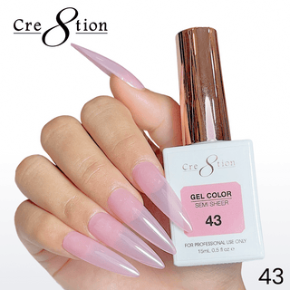 Cre8tion Hema Free Semi - Sheer Collection 0.5oz - Mauve Color - C8 Nail SupplyCre8tion