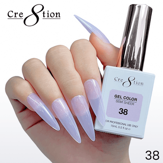 Cre8tion Hema Free Semi - Sheer Collection 0.5oz - Mauve Color - C8 Nail SupplyCre8tion