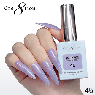 Cre8tion Hema Free Semi - Sheer Collection 0.5oz - Mauve Color - C8 Nail SupplyCre8tion