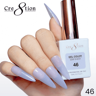 Cre8tion Hema Free Semi - Sheer Collection 0.5oz - Mauve Color - C8 Nail SupplyCre8tion