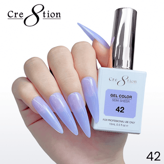 Cre8tion Hema Free Semi - Sheer Collection 0.5oz - Mauve Color - C8 Nail SupplyCre8tion