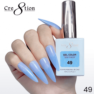 Cre8tion Hema Free Semi - Sheer Collection 0.5oz - Mint Sky Color - C8 Nail SupplyCre8tion