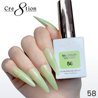Cre8tion Hema Free Semi - Sheer Collection 0.5oz - Mint Sky Color - C8 Nail SupplyCre8tion