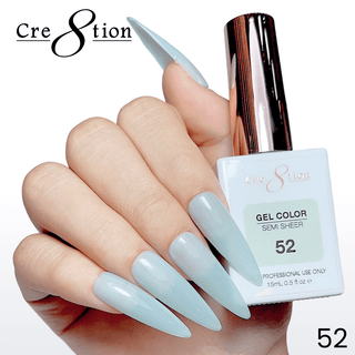 Cre8tion Hema Free Semi - Sheer Collection 0.5oz - Mint Sky Color - C8 Nail SupplyCre8tion