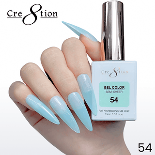 Cre8tion Hema Free Semi - Sheer Collection 0.5oz - Mint Sky Color - C8 Nail SupplyCre8tion