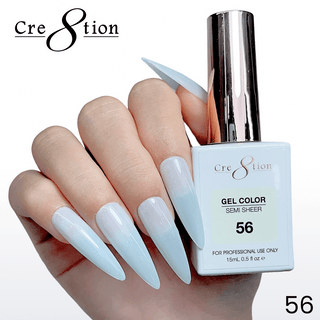 Cre8tion Hema Free Semi - Sheer Collection 0.5oz - Mint Sky Color - C8 Nail SupplyCre8tion