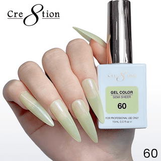 Cre8tion Hema Free Semi - Sheer Collection 0.5oz - Mint Sky Color - C8 Nail SupplyCre8tion