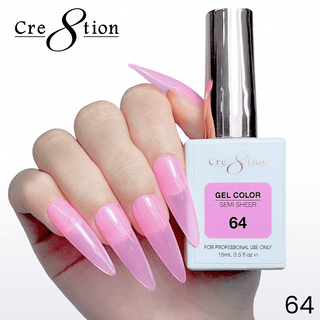 Cre8tion Hema Free Semi - Sheer Collection 0.5oz - Neon Color - C8 Nail SupplyCre8tion