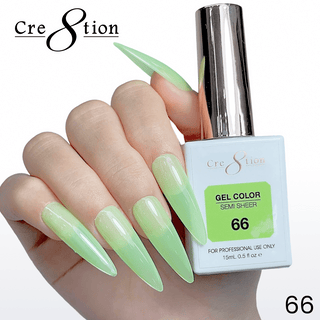 Cre8tion Hema Free Semi - Sheer Collection 0.5oz - Neon Color - C8 Nail SupplyCre8tion