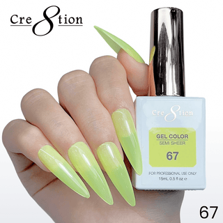 Cre8tion Hema Free Semi - Sheer Collection 0.5oz - Neon Color - C8 Nail SupplyCre8tion