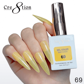 Cre8tion Hema Free Semi - Sheer Collection 0.5oz - Neon Color - C8 Nail SupplyCre8tion