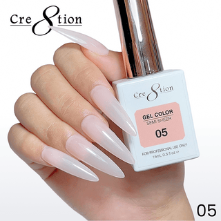 Cre8tion Hema Free Semi - Sheer Collection 0.5oz - Nude Color - C8 Nail SupplyCre8tion