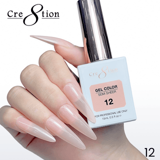 Cre8tion Hema Free Semi - Sheer Collection 0.5oz - Nude Color - C8 Nail SupplyCre8tion