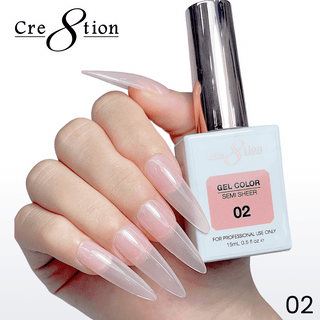 Cre8tion Hema Free Semi - Sheer Collection 0.5oz - Nude Color - C8 Nail SupplyCre8tion