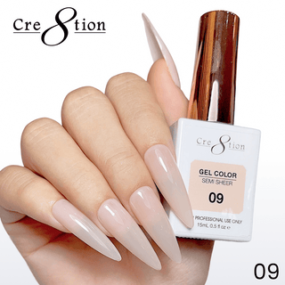 Cre8tion Hema Free Semi - Sheer Collection 0.5oz - Nude Color - C8 Nail SupplyCre8tion