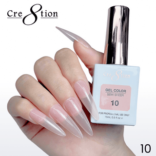 Cre8tion Hema Free Semi - Sheer Collection 0.5oz - Nude Color - C8 Nail SupplyCre8tion