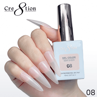 Cre8tion Hema Free Semi - Sheer Collection 0.5oz - Nude Color - C8 Nail SupplyCre8tion