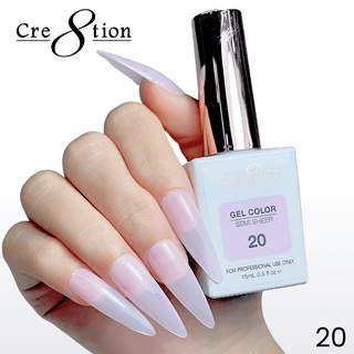 Cre8tion Hema Free Semi - Sheer Collection 0.5oz - Pink Color - C8 Nail SupplyCre8tion