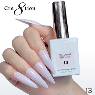 Cre8tion Hema Free Semi - Sheer Collection 0.5oz - Pink Color - C8 Nail SupplyCre8tion
