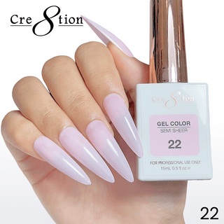 Cre8tion Hema Free Semi - Sheer Collection 0.5oz - Pink Color - C8 Nail SupplyCre8tion
