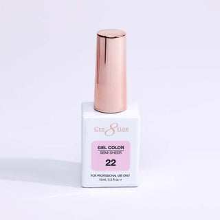 Cre8tion Hema Free Semi - Sheer Collection 0.5oz - Pink Color - C8 Nail SupplyCre8tion