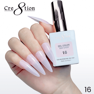 Cre8tion Hema Free Semi - Sheer Collection 0.5oz - Pink Color - C8 Nail SupplyCre8tion