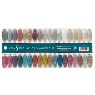 Cre8tion Matching Color - 36 colors Board 5 145 - 180 w/ 2 Color Chart - C8 Nail SupplyCre8tion