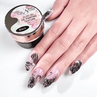 Cre8tion Nail 2D Canvas Painting Gel 0.26oz Black - C8 Nail SupplyCre8tion0916-0450