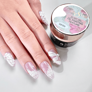 Cre8tion Nail 2D Canvas Painting Gel 0.26oz White - C8 Nail SupplyCre8tion0916-0451