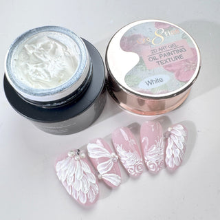 Cre8tion Nail 2D Canvas Painting Gel 0.26oz White - C8 Nail SupplyCre8tion0916-0451