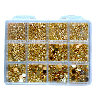 Cre8tion Nail Art Accessory Gold Flat Bottom 01 - C8 Nail SupplyCre8tion1101-1305N