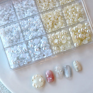 Cre8tion Nail Art Accessory Pearl Flat Bottom 03 - C8 Nail SupplyCre8tion1101-1307N