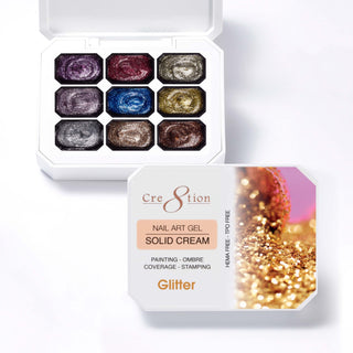Cre8tion Nail Art Gel - Solid Cream Collection - Glitter - C8 Nail SupplyCre8tion0916-0460