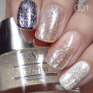 Cre8tion Nail Art Glitter 0.5oz - STARLIGHT Collection - C8 Nail SupplyCre8tion1101-0816