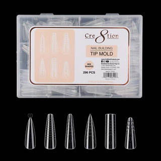 Cre8tion Nail Building Tip Mold Mix Shape 296pcs - C8 Nail SupplyCre8tion15542