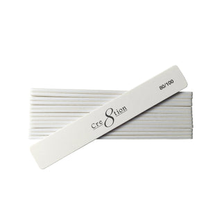 Cre8tion Nail File JUMBO White Sand Grit - USA Standard - C8 Nail SupplyCre8tion07014-3pcs