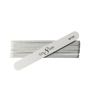 Cre8tion Nail File Regular White Sand Grit - USA Standard - C8 Nail SupplyCre8tion07009-5pcs
