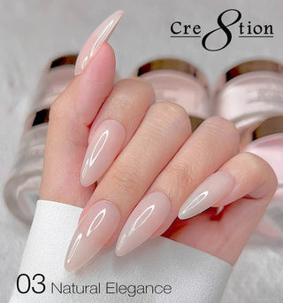 Cre8tion Natural Elegance Powder - 03 - Gentle - C8 Nail SupplyCre8tion01541