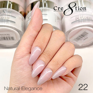 Cre8tion Natural Elegance Powder - 22 - Let’s Chat - C8 Nail SupplyCre8tion01628