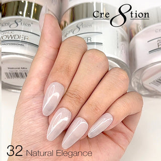 Cre8tion Natural Elegance Powder - 32 - Stare straight - C8 Nail SupplyCre8tion01638