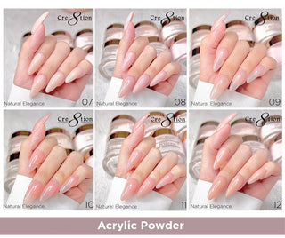 Cre8tion Natural Elegance Powder - Full Set w/ 2 Sets Color Chart - C8 Nail SupplyCre8tion