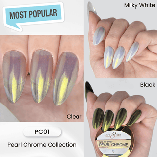 Cre8tion Pearl Chrome Nail Art Effect 1g - C8 Nail SupplyCre8tion1101-1299