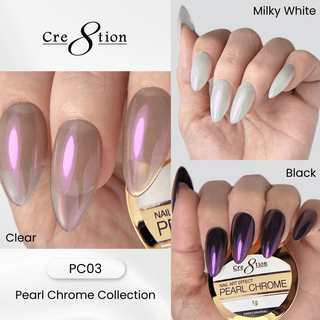 Cre8tion Pearl Chrome Nail Art Effect 1g - C8 Nail SupplyCre8tion1101-1301